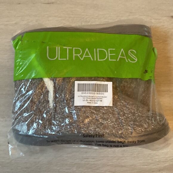 ULTRAIDEAS Women's Camber Fleece Bootie Slipper with Memory Foam M Light Grey - Picture 10 of 10